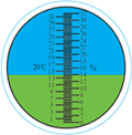 picture of refractometer reading